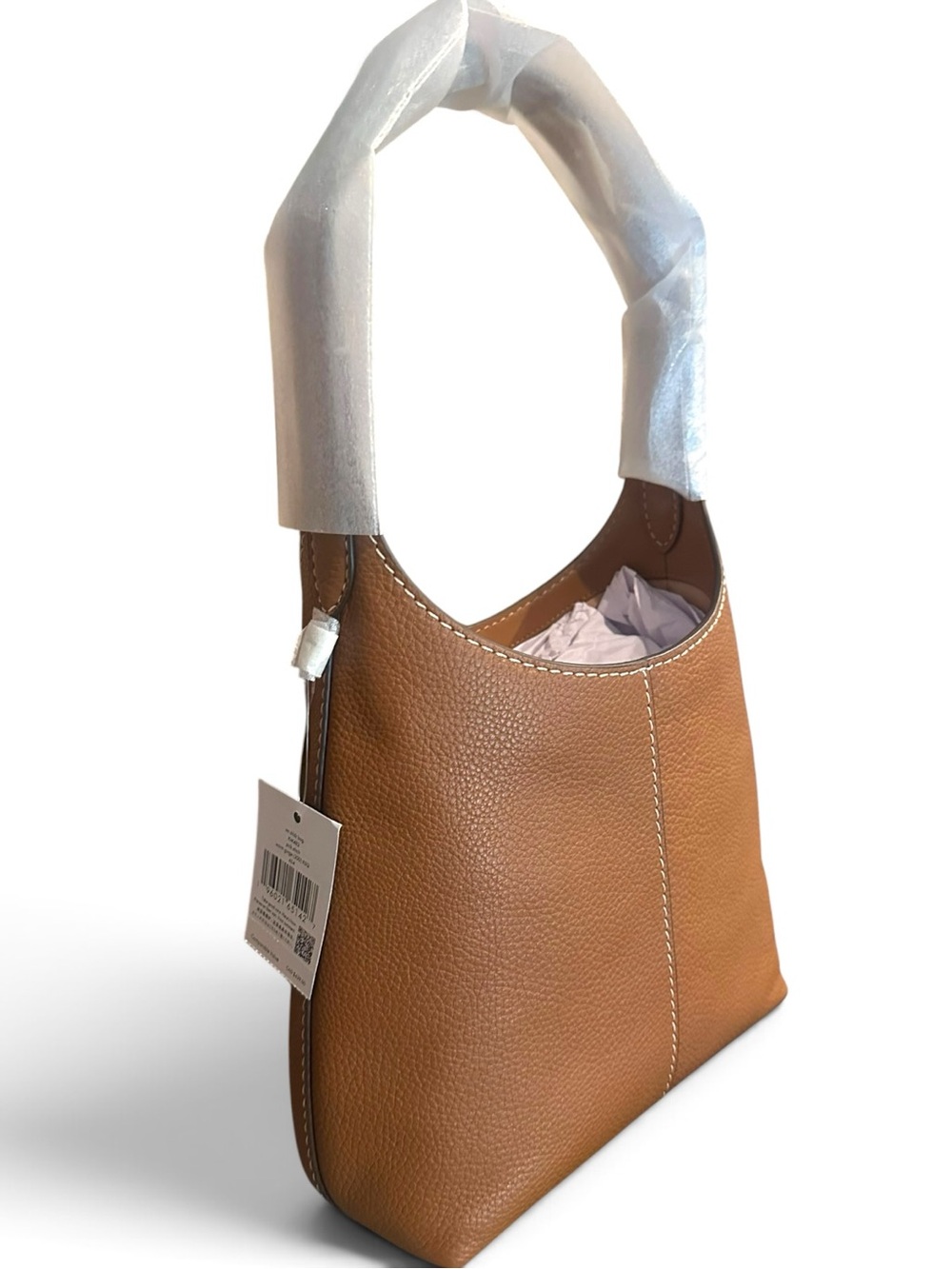 NWT Kate Spade Pick Stitch Warm Ginger Pebbled Leather Shoulder Bag KM482 - Picture 5 of 11